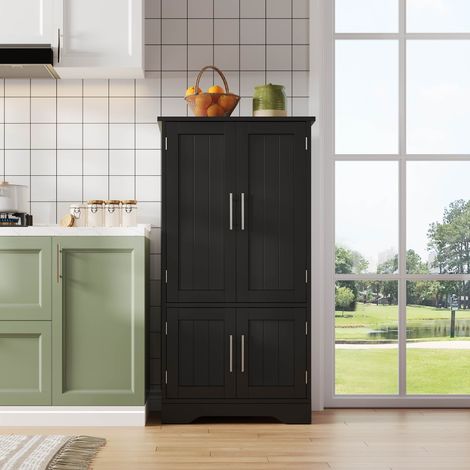 Buffet et enfilade-Rangement 4 portes-Éclairage LED à capteur-Étagères réglables-60x40x120.5(cm) (1/5)
