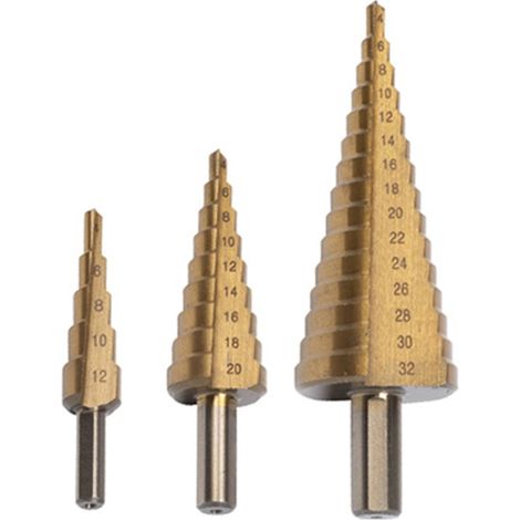 Satz mit 3 HSS-Stufenbohrern 4/12-20-30 krt061700 kreator