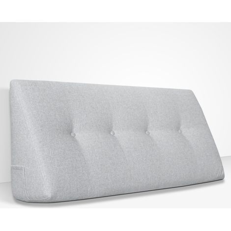 EVERGREENWEB - Cuscino da Lettura ergonomico, Cuscino Schienale a Cuneo per Letto e Divano  Cuscino Per gambe  Testata letto  Misura 140x26 cm  Colore Ghiaccio  100% Made in ItalyCHILL PILLOW (1/5)
