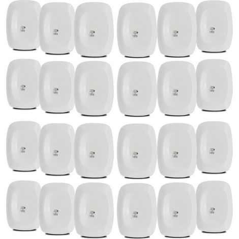 Service de 24 assiettes (plat rectangulaire) - JUANIO - JUANIO - Verre opale trempé - 28x20 cm - Blanc (1/4)