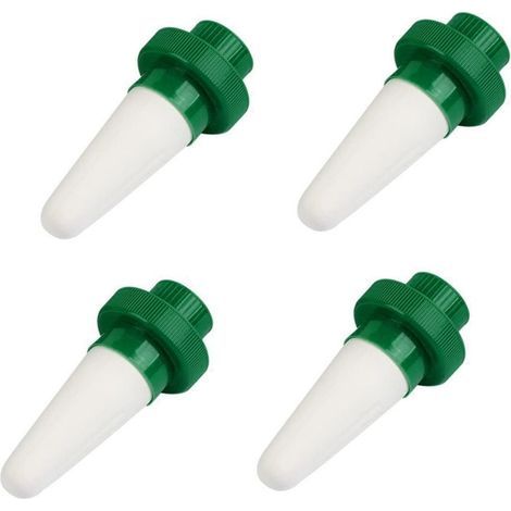 Keramischer Tropfsprinkler – Automatisches Pflanzenbewässerungssystem – Kompatibel mit Plastikflaschen bis zu 3 l – 4 Stück (1/5)