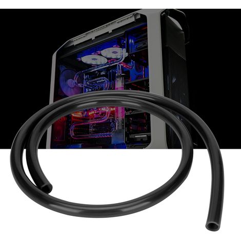 Tuyau PVC noir 3/8" pour watercooling, tube souple 9.5/12.7mm refroidissement liquide PC, compatible waterblock universel (1/5)