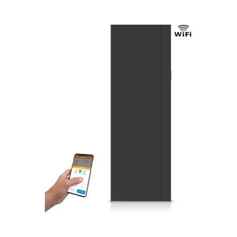 Radiador cerámico vertical AVA WIFI 2000W Negro, Sin Smartbox, Bajo Consumo-Programable 24/7 (1/5)
