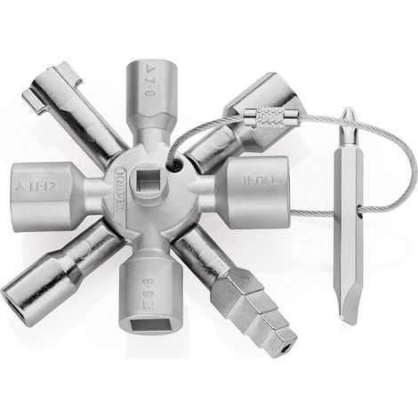 Clé universelle pour armoires électriques, compatible avec toutes les armoires et serrures électriques standard.