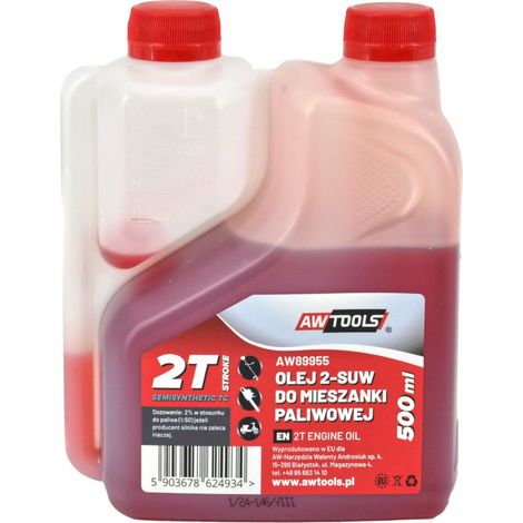AWTOOLS OLEJ 2-SUW DO MIESZANKI PALIWOWEJ 0,5L CZERWONY Z DOZOWNIKIEM