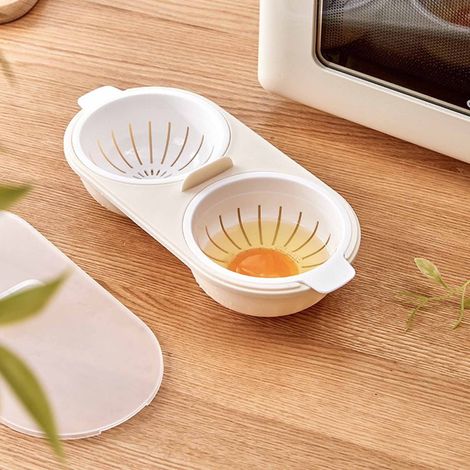 Cuiseur À Œufs - Cuiseur Micro-ondes Pour Œufs Bouillis Et À La Vapeur - Compatible Cuisine Maison Et Voyage - 1 Pièce (1/5)