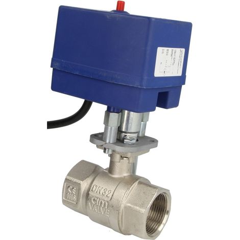 Robinet à bille motorisé, commande électrique, 1 1/4,230V-7 Nm, 90°, FFxFF