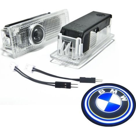 Kit de 2 projecteurs de logo LED BMW faciles à installer sur support de voiture (1/3)