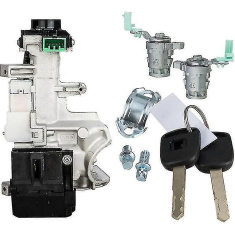 Ensemble complet de commutateur d'allumage avec 2 clés pour Honda CR-V 2002-2006 (réf. 72185-S9A-013) (1/5)