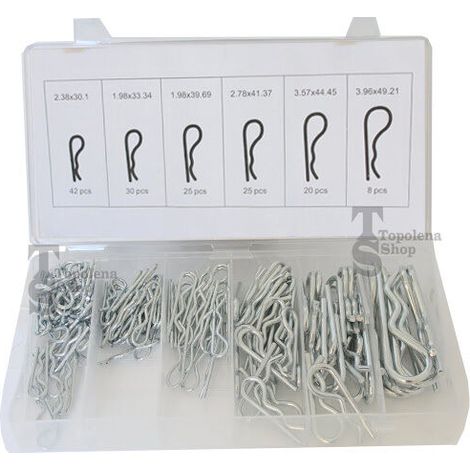 SET DI COPPIGLIE PERNI FERMI DI SICUREZZA VARIE MISURE 150 PEZZI IN BOX 150 pz