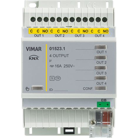 VIMAR - 01523.1 Actionneur multifonction 4 sorties 250 V 16 A KNX