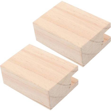 Rehausseur de Pieds de Meubles 2 Pcs en Bois pour Lit et Table (1/5)