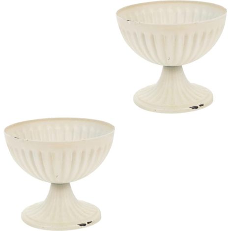2Pcs Petites Plantes Bureau Route Conteneur Moderne Frais Bureau Pont Seau Mini Décor Hauteur Pot Antique Cm Décoration Européen Porche Extérieur Centre Court Fournitures (1/5)