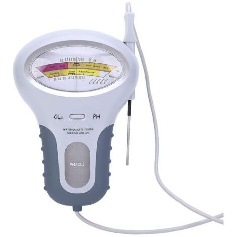 Chlore et pH Testeur Meter pour Piscine Spa, Testeur de Qualite de l'eau avec Aiguille, PH CL2 Level Testeur Tester (1/5)