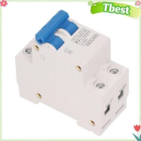 Tbest Mini disjoncteur CC 2P Mini disjoncteur 2P DC 4kA Icu 6kV Uimp, système solaire photovoltaïque à outillage mon frère (1/5)