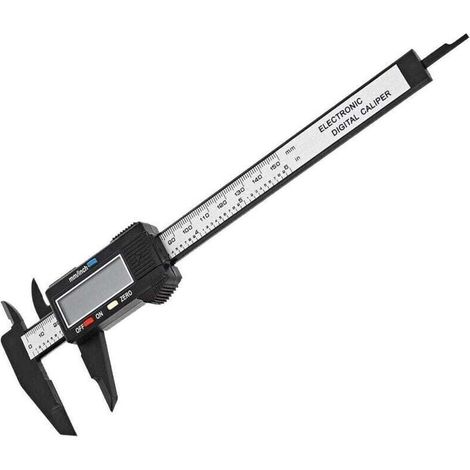 1 pc Pied à coulisse électronique avec grand écran LCD, 150 mm, micromètre numérique avec conversion MM/pouce (1/4)