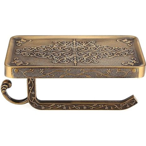 Porte-papier toilette mural laiton pour WC portable (1/5)