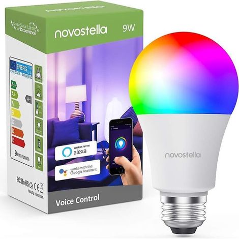 Lampe LED RGB à changement de couleur avec télécommande, A60-5WRGB + lumière blanche (1/4)