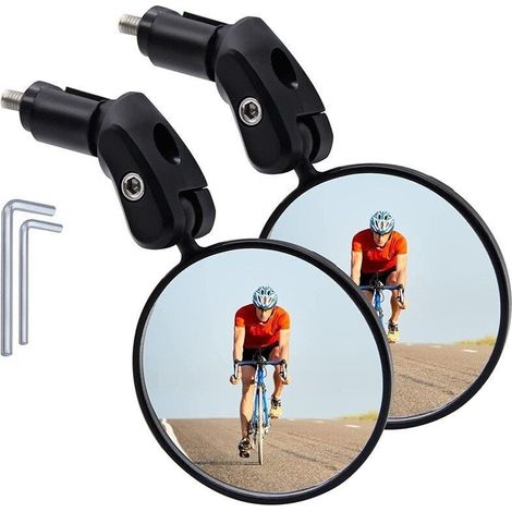 CCYKXA Bicycle Mirror Mountain Bike Road Bike Foldable Convex Mirrors Universal Reflectors Cycling Equipment MUMU