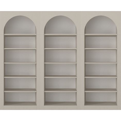Libreria con 6 nicchie Beige - Lotto di 3 - CYMORA