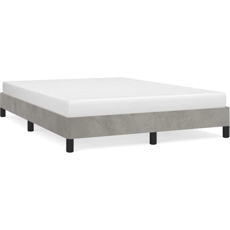 Maison Exclusive - Bettgestell ohne Matratze Hellgrau 140x200 cm (1/5)
