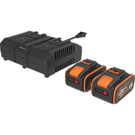 WORX Chargeur et batterie WORX, 20 V, 5 Ah Wa3260.j lithium-ion