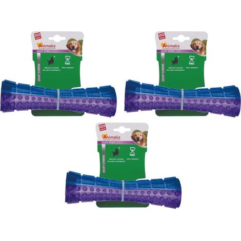 Stick chien en plastique coloré 15 cm (Lot de 3) (1/4)