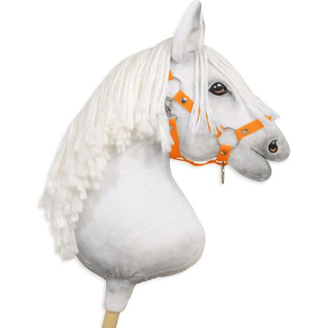 Cavezza regolabile per cavalli Hobby Horse A3 - Arancione neon (1/4)