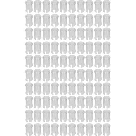 Lot de 100 capuchons de diode lumineuse, couvercle de protection pour diode électroluminescente, support de 5 mm, support à clip transparent (1/4)