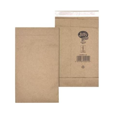 JIFFY Papierpolstertasche Jiffy® Nr. 0 mit Haftklebung Kraftpapier braun 200 St./Pack. (1/2)