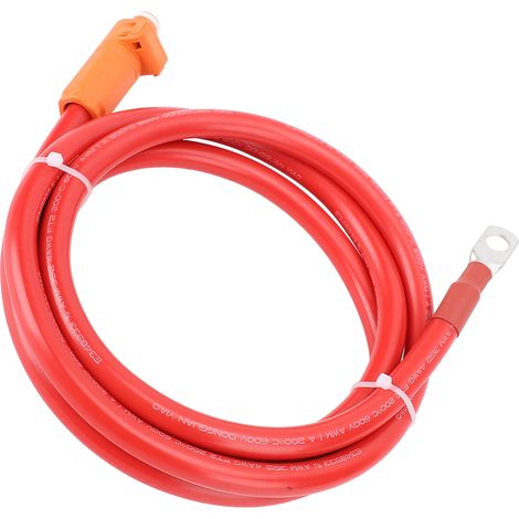 Câble électrique 4AWG en silicone cuivre flexible prise droite rouge et cosse SC25 8 pour bateau moto voiture tracteur 1.5m / 4.92ft (1/5)