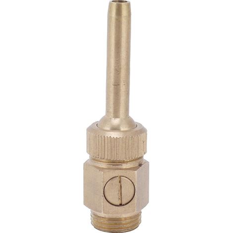 Male Thread Brass Fountain Nozzle Adjustable Direction Jet Water Spray Head with Valve (1/4)