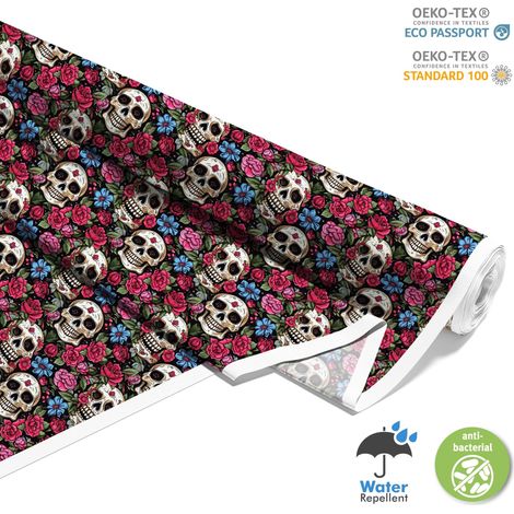 TESSUTI DECORATIVI PER ESTERNI OXFORD - Motivo Teschio I DX4057 (1/5)