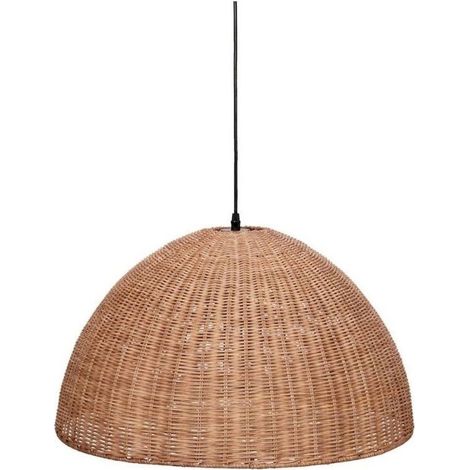 Suspension en rotin naturel style rustique pour salon chaleureux - rotin naturel brun chaleureux (1/2)