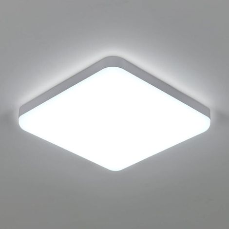 32-W-LED-Deckenleuchte im UFO-Design, quadratisches Panel, moderne, ultradünne LED-Deckenleuchte, 3600 lm, kaltweiß (6500 K), einfache Installation, geeignet für Küche, Wohnzimmer und Balkon