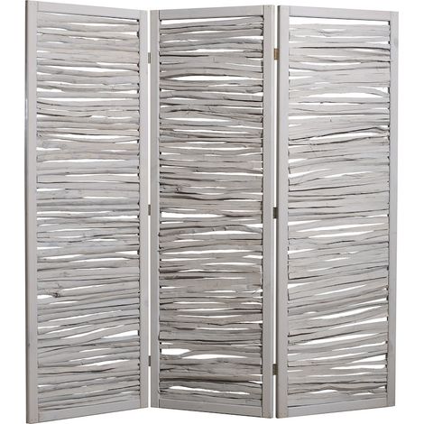 Paravent Hanoi, 3-teilig Haselnuss,180x180cm,mit Rahmen