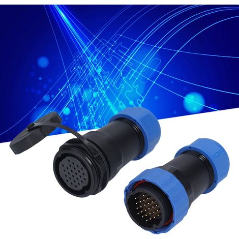 Connecteur étanche SP28 pour l'aviation (IP68), mâle/femelle, 250 V, 5 A, 26 broches. (1/5)