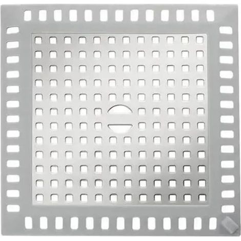 Filtre anti-obstruction pour évier de salle de bain en acier inoxydable (carré, argenté) (1/3)