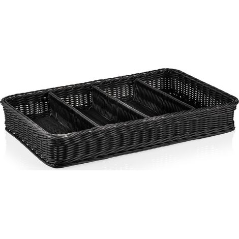 Panier à couverts GN 1/1 noir polypropylène WEAVER PRO - Was Germany (1/2)