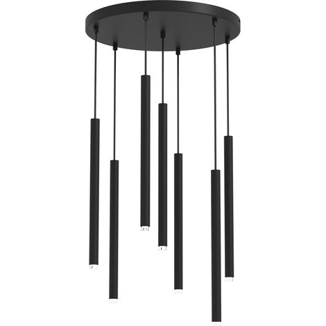 Suspension tubes Monza noire métal Ø44 7xG9 Milagro (1/5)