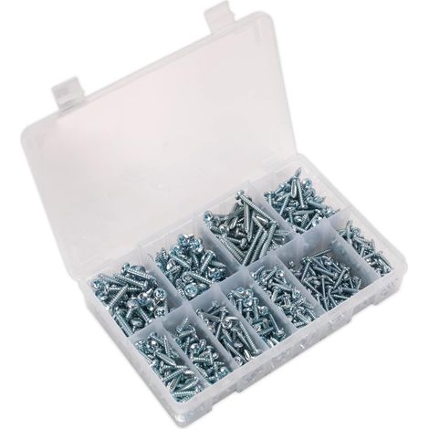 Ab063stph Assortiment de vis auto-taraudeuses 700pièce Pan Head Pozi Zinc DIN 7981 CZ