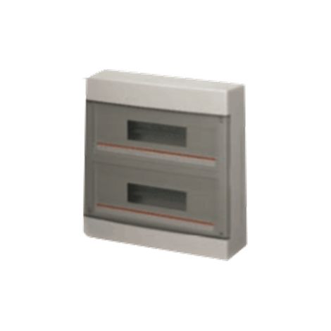 Coffret de distri montage saillie IP40 porte transp. 36 m blanc EC60036B