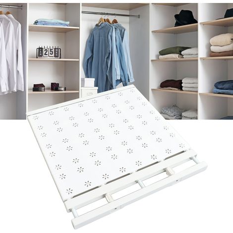 Étagères à plusieurs niveaux pour penderie, séparateurs pour armoire et meuble à chaussures, étagères télescopiques sans clous, longueur des étagères 48-80 cm (1/5)