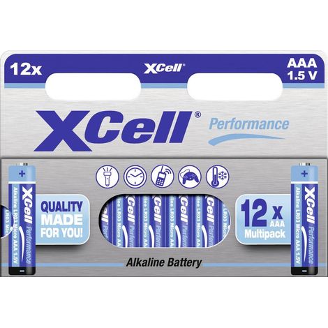 XCell Batteria Ministilo (AAA) Alcalina/manganese 1.5 V 12 pz.