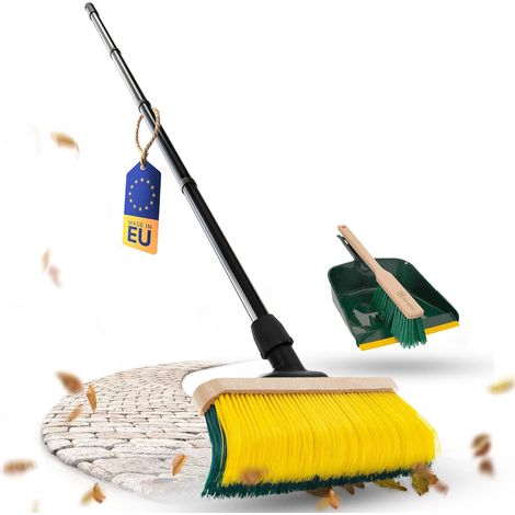 Balai à griffes Novaliv Premium avec manche 50 cm, y compris le kit de balayage extérieur, balai spécial à poils courbés - idéal comme balai de