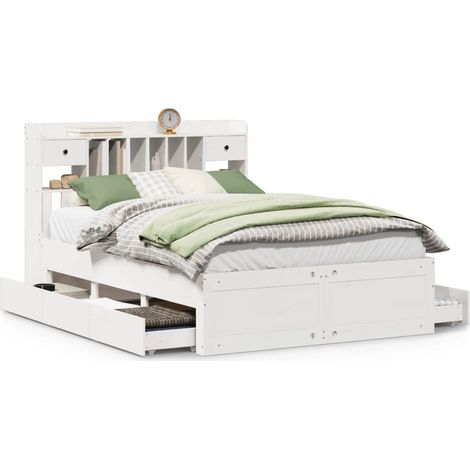Maison Exclusive - Letto Libreria senza Materasso Bianco 140x200 cm Legno di Pino