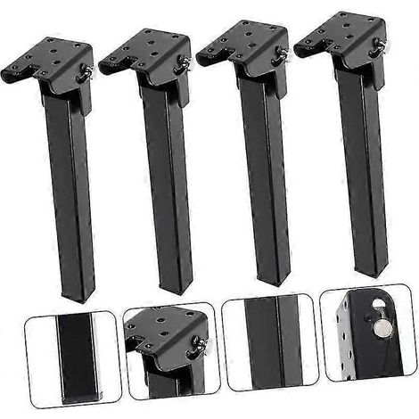 Pieds de table pliants en tube carré 300 mm, accessoires de quincaillerie pour meubles, compatibles avec bureau informatique et meuble à chaussures (1/5)