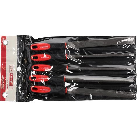 Gedore RED 3301597 Feilensatz 3-kant + 4-kant + flach + rund + halbrund 5-teilig Länge 310 mm 1 St. (1/9)