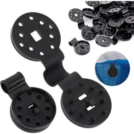 30 pinces en plastique pour filet de jardin avec fermeture rapide et anneau intégré – idéales pour filets d’ombrage, serres et protection des plantes (1/4)