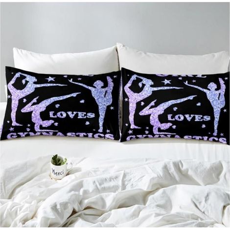 Housse De Couette - 90x190 cm - Taie D Oreiller 65x65 cm - Microfibre - Décor Sportif Imprimé 3D - Pour Chambre À Coucher - 2 Pièces (1/4)